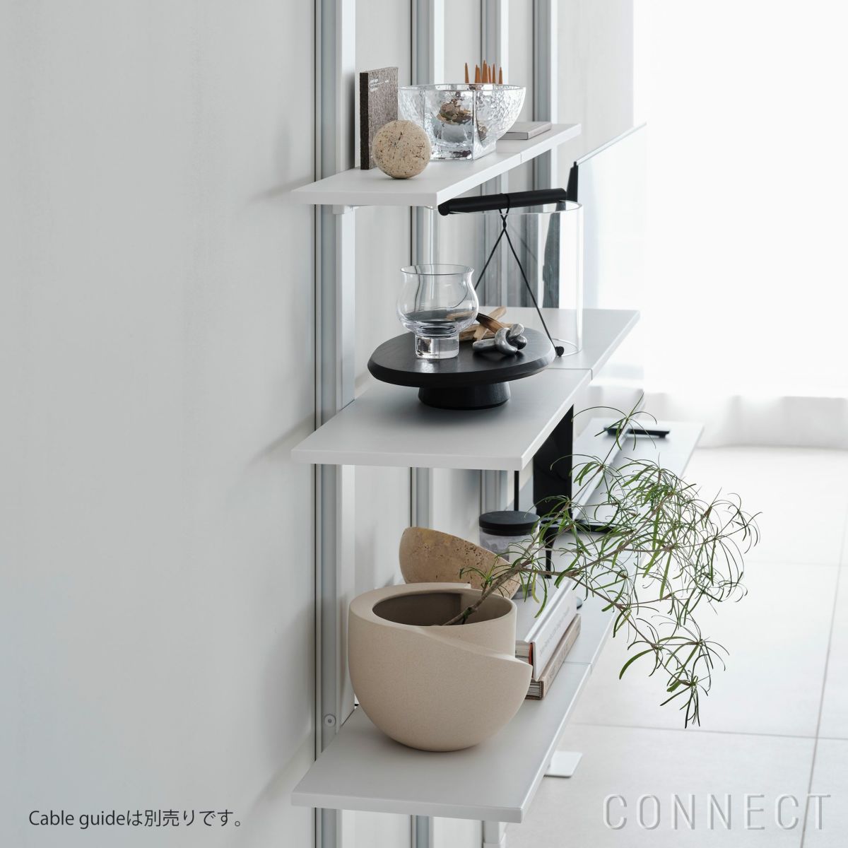 AIR SHELF（エアシェルフ） / TVboard Shelf Set（テレビボードシェルフセット） / SET-AS-TS-WH / 突っ張り型収納