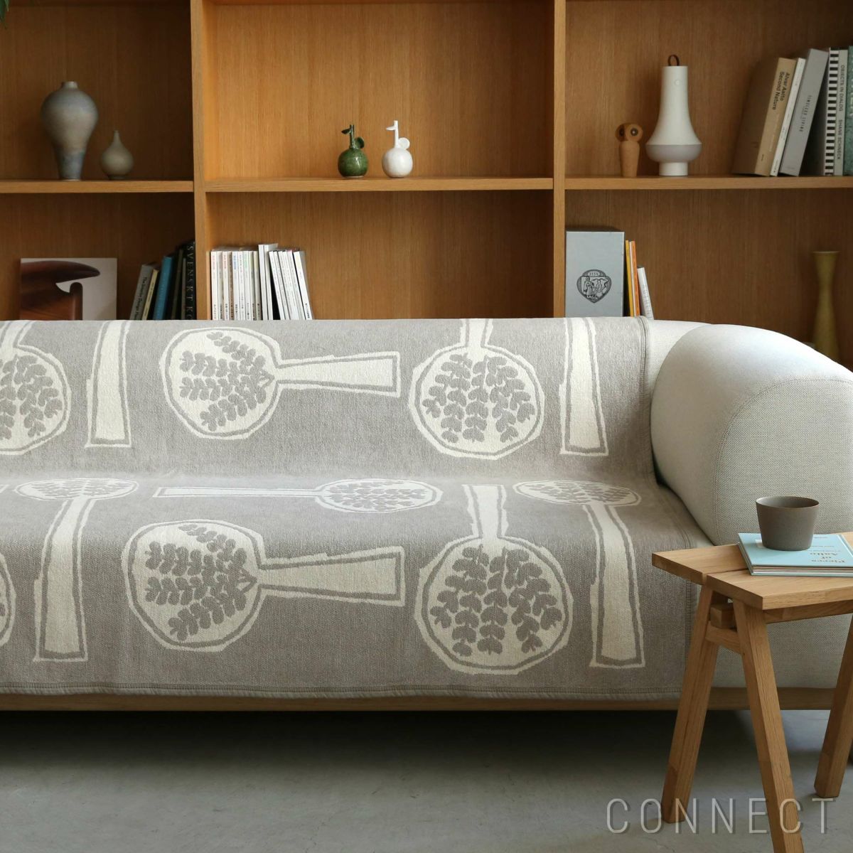 KLIPPAN（クリッパン）×mina perhonen（ミナ ペルホネン） / FOREST SPOON / シュニールコットンブランケット / シングルサイズ 140×180cm