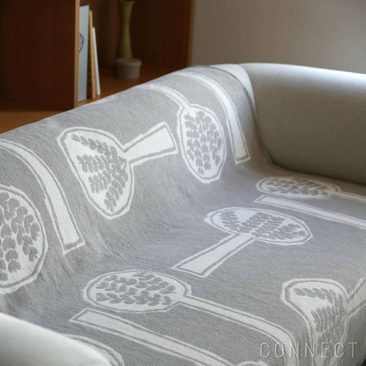 KLIPPAN（クリッパン）×mina perhonen（ミナ ペルホネン） / FOREST SPOON / シュニールコットンブランケット / シングルサイズ 140×180cm