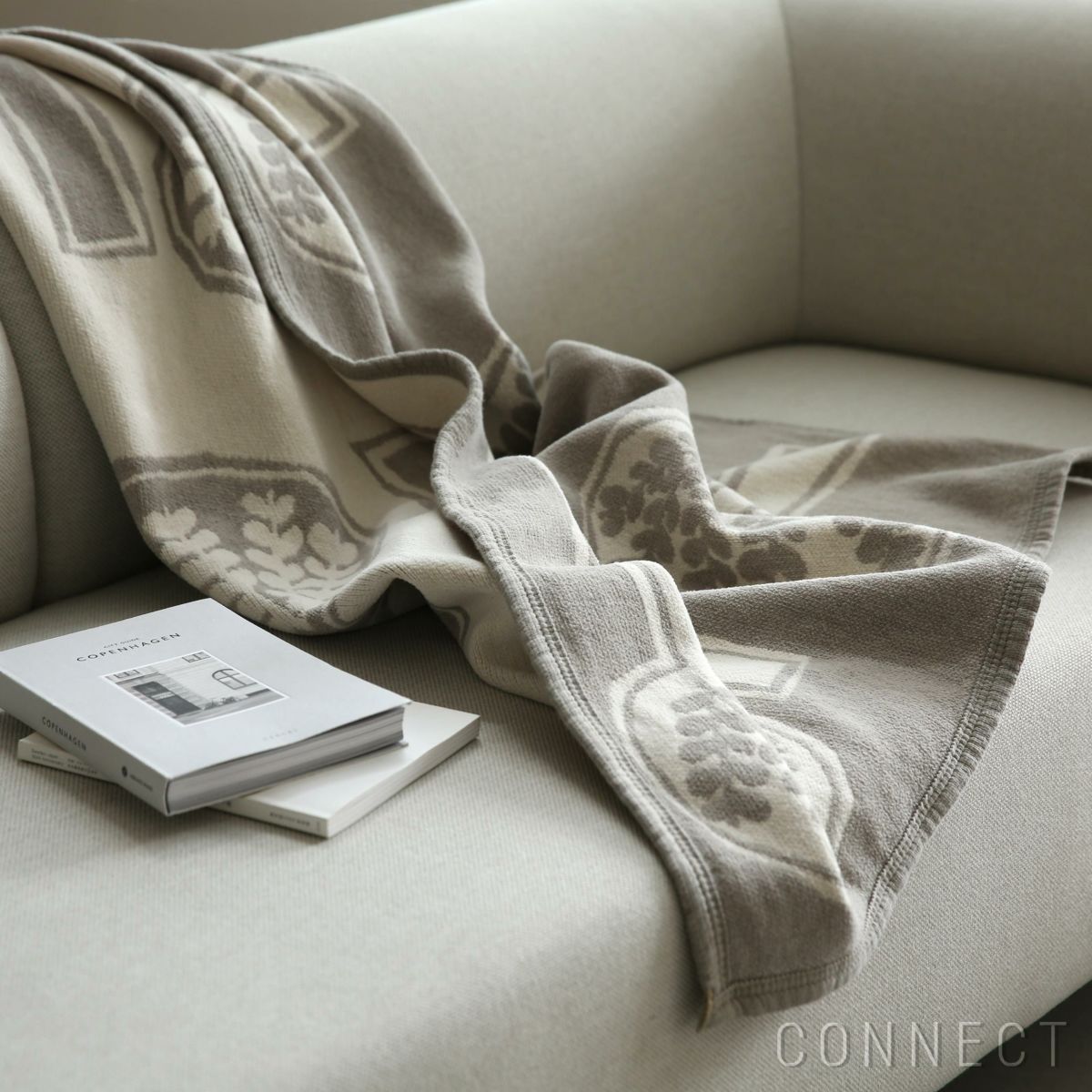 KLIPPAN（クリッパン）×mina perhonen（ミナ ペルホネン） / FOREST SPOON / シュニールコットンブランケット / ハーフサイズ 90×140cm