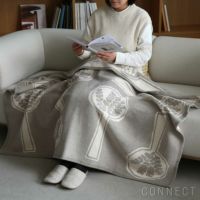 KLIPPAN（クリッパン）×mina perhonen（ミナ ペルホネン） / FOREST SPOON / シュニールコットンブランケット / ハーフサイズ 90×140cm