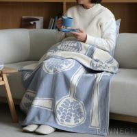 KLIPPAN（クリッパン）×mina perhonen（ミナ ペルホネン） / FOREST SPOON / シュニールコットンブランケット / ハーフサイズ 90×140cm