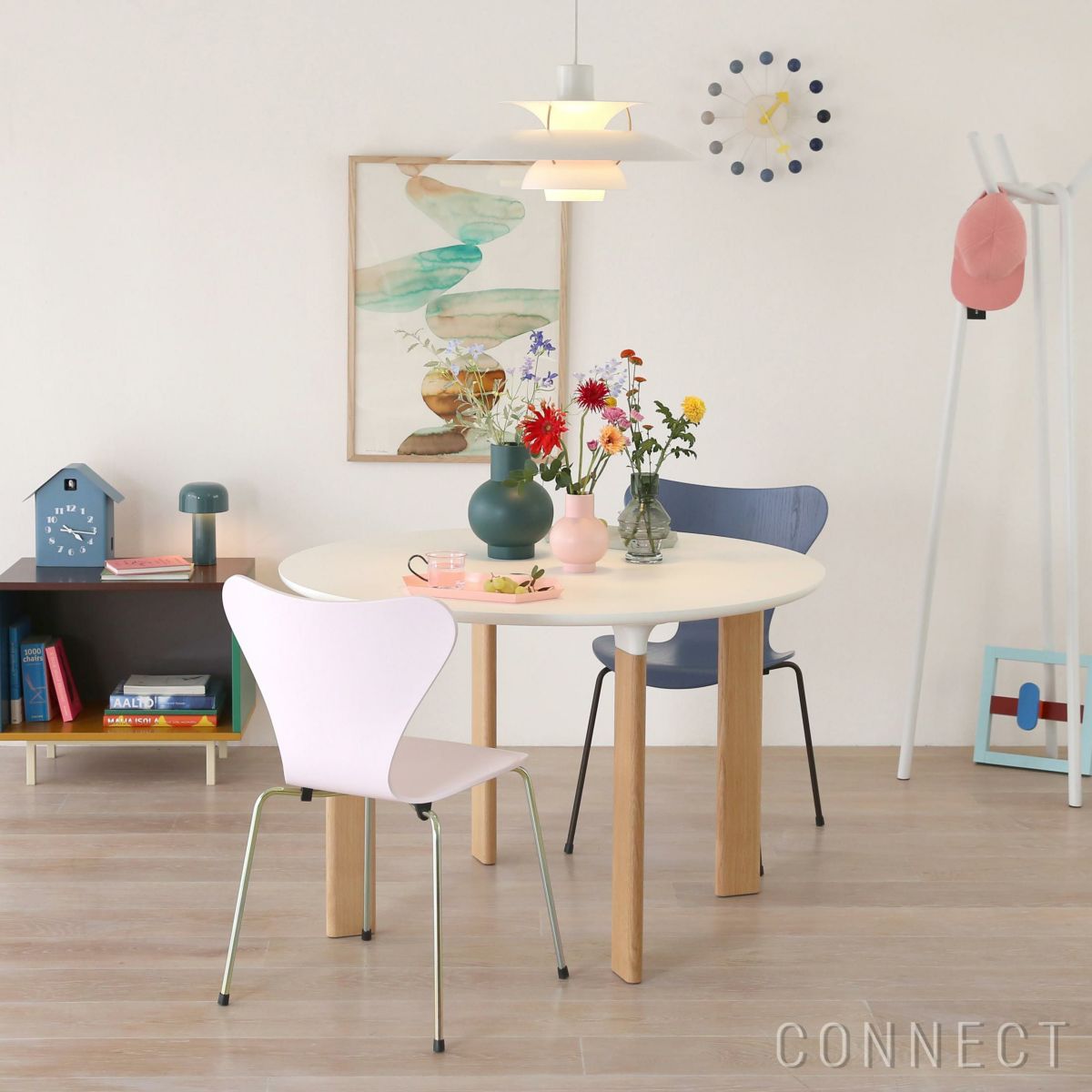 【70周年記念モデル】FRITZ HANSEN（フリッツ・ハンセン） / SERIES 7（セブンチェア） / 7:14AM / ラッカー / レインボー（スチール脚・亜鉛クローム仕上げ） 《2025年限定脚カラー》