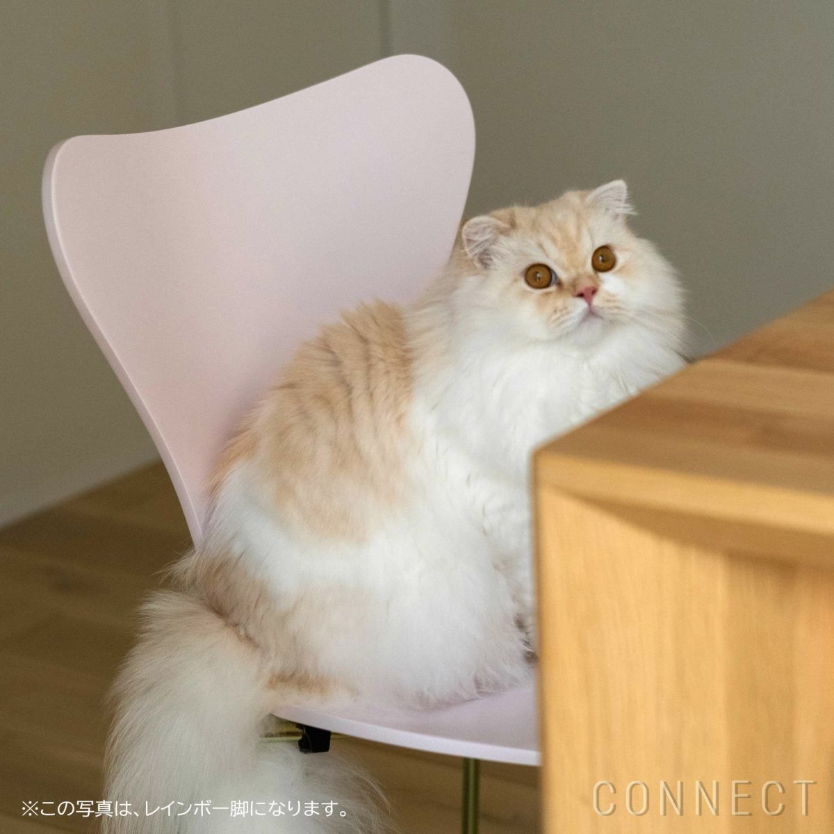 【70周年記念モデル】FRITZ HANSEN（フリッツ・ハンセン） / SERIES 7（セブンチェア） / 7:14AM / ラッカー（ピンク） / スチール脚（クローム仕上げ）