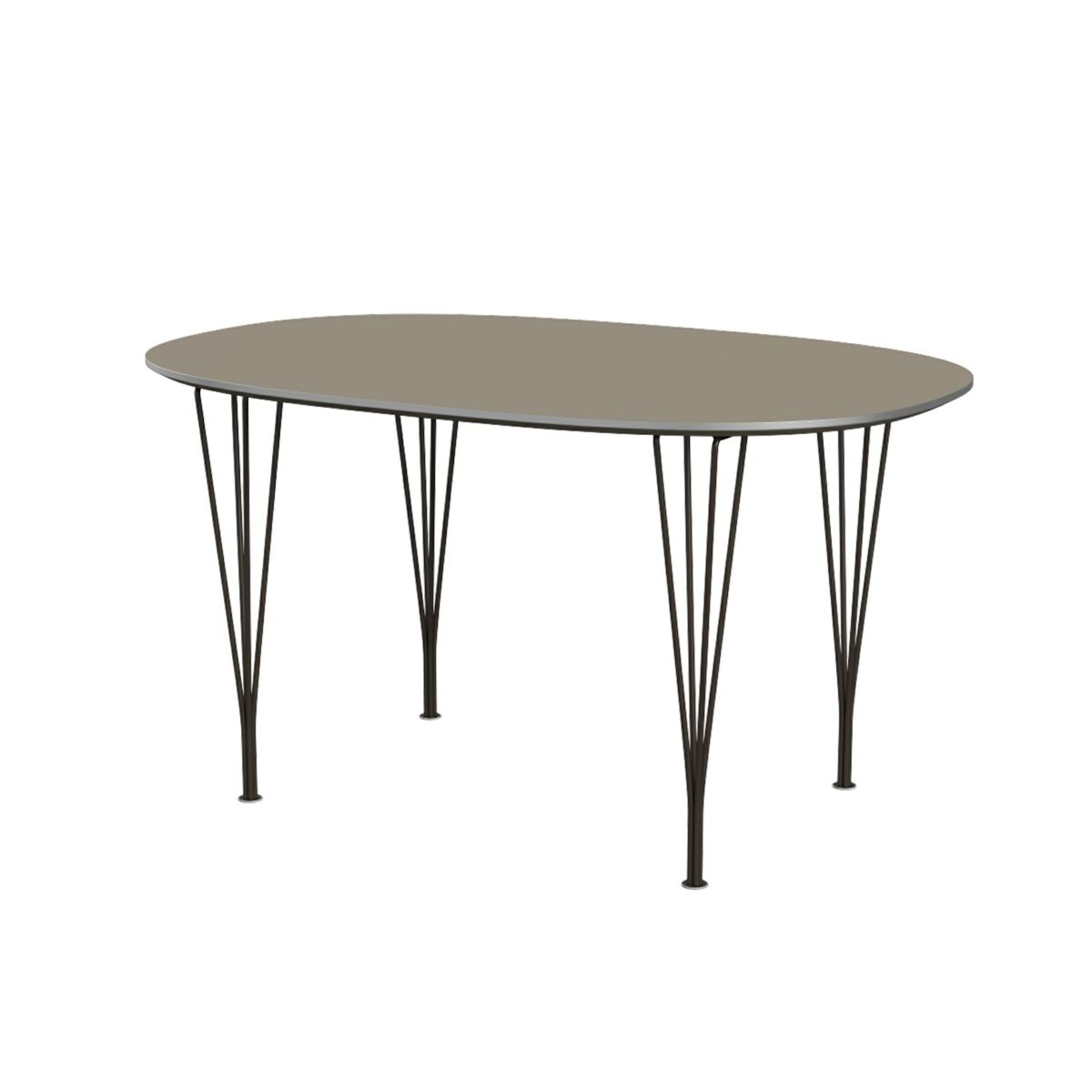 FRITZ HANSEN（フリッツ・ハンセン） / TABLE SERIES（テーブルシリーズ）B611 / スーパー楕円テーブル / ブラウンオッタワ / ブラウンブロンズ脚