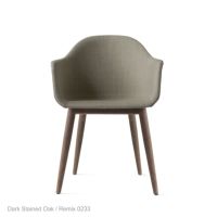 Audo Copenhagen（オドー・コペンハーゲン） / HARBOUR DINING CHAIR（ハーバー ダイニングチェア） / 布張りシェル / ウッドベース / Remix（リミックス） 0233 グレー