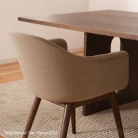 Audo Copenhagen（オドー・コペンハーゲン） / HARBOUR DINING CHAIR（ハーバー ダイニングチェア） / 布張りシェル / ウッドベース / Remix（リミックス） 0233 グレー