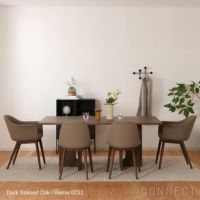 Audo Copenhagen（オドー・コペンハーゲン） / HARBOUR DINING CHAIR（ハーバー ダイニングチェア） / 布張りシェル / ウッドベース / Remix（リミックス） 0233 グレー