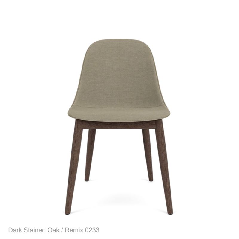 Audo Copenhagen（オドー・コペンハーゲン） / HARBOUR DINING CHAIR（ハーバー ダイニングチェア） / 布張りシェル / ウッドベース / Remix（リミックス） 0233 グレー