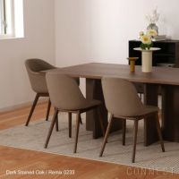 Audo Copenhagen（オドー・コペンハーゲン） / HARBOUR DINING CHAIR（ハーバー ダイニングチェア） / 布張りシェル / ウッドベース / Remix（リミックス） 0233 グレー