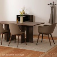 Audo Copenhagen（オドー・コペンハーゲン） / HARBOUR DINING CHAIR（ハーバー ダイニングチェア） / 布張りシェル / ウッドベース / Remix（リミックス） 0233 グレー