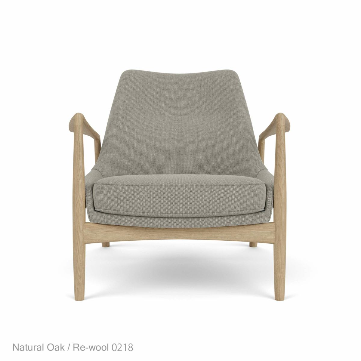 Audo Copenhagen（オドー・コペンハーゲン） / THE SEAL LOUNGE CHAIR（ザ シール ラウンジチェア） / Low Back / ナチュラルオークベース / Re-wool（リウール） 0218 ベージュ