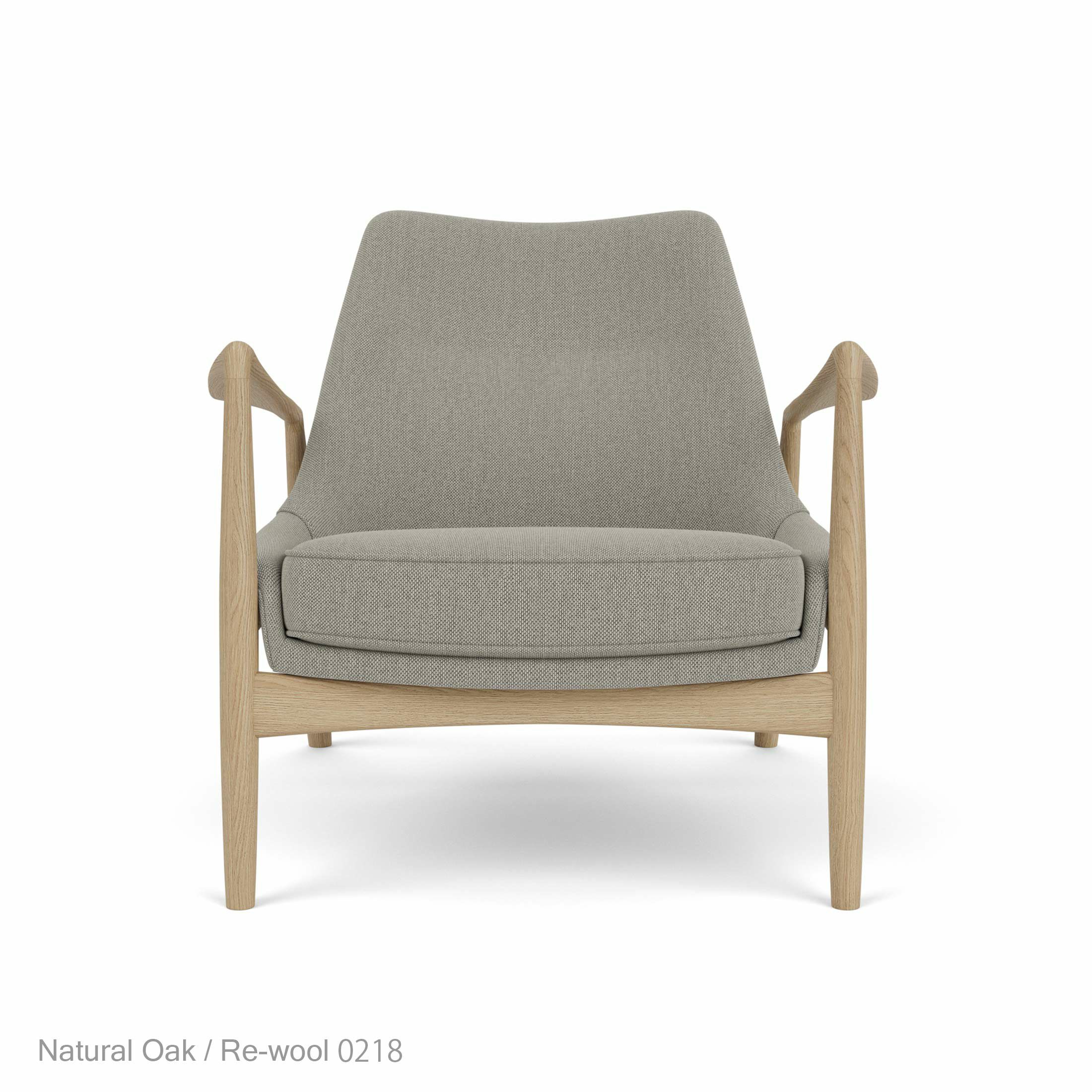 Audo Copenhagen（オドー・コペンハーゲン） / THE SEAL LOUNGE CHAIR（ザ シール ラウンジチェア） / Low Back / ナチュラルオークベース / Re-wool（リウール） 0218 ベージュ