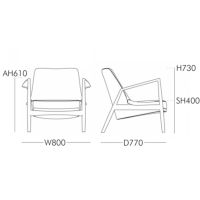 Audo Copenhagen（オドー・コペンハーゲン） / THE SEAL LOUNGE CHAIR（ザ シール ラウンジチェア） / Low Back / ナチュラルオークベース / Re-wool（リウール） 0218 ベージュ