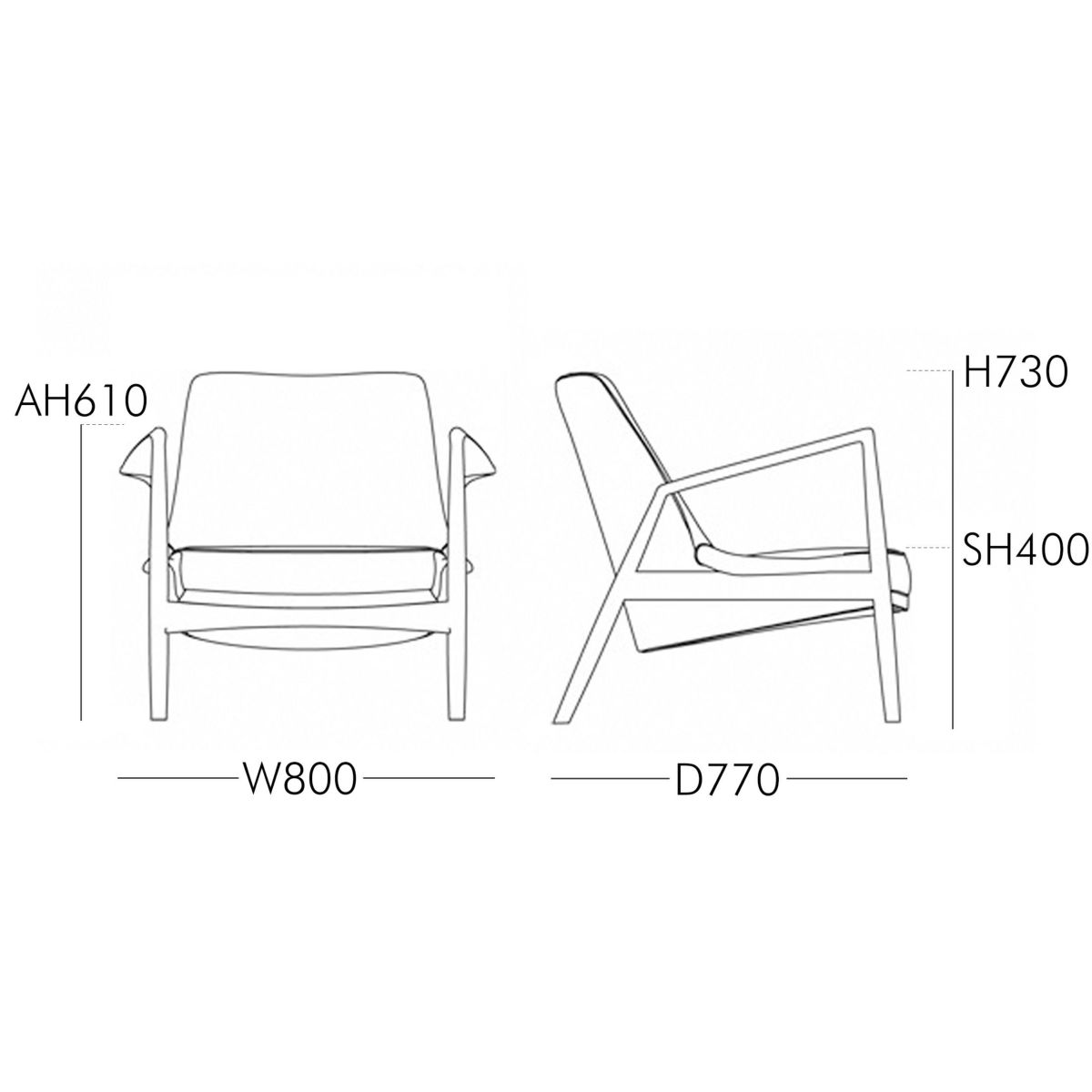 Audo Copenhagen（オドー・コペンハーゲン） / THE SEAL LOUNGE CHAIR（ザ シール ラウンジチェア） / Low Back / ナチュラルオークベース / Re-wool（リウール） 0218 ベージュ