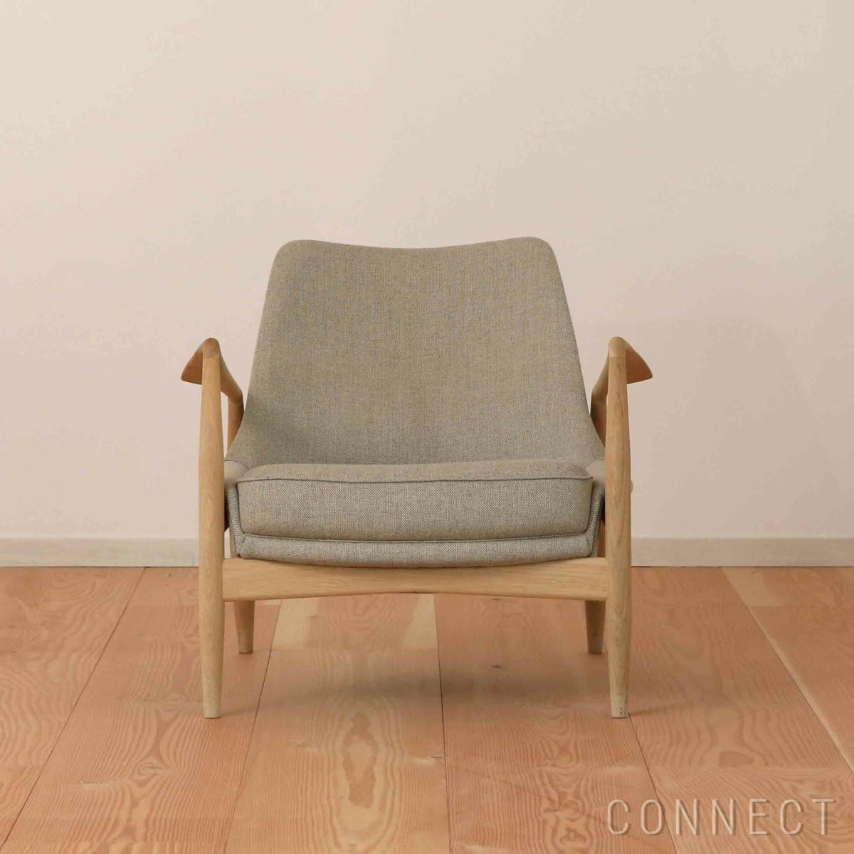 Audo Copenhagen（オドー・コペンハーゲン） / THE SEAL LOUNGE CHAIR（ザ シール ラウンジチェア） / Low Back / ナチュラルオークベース / Re-wool（リウール） 0218 ベージュ