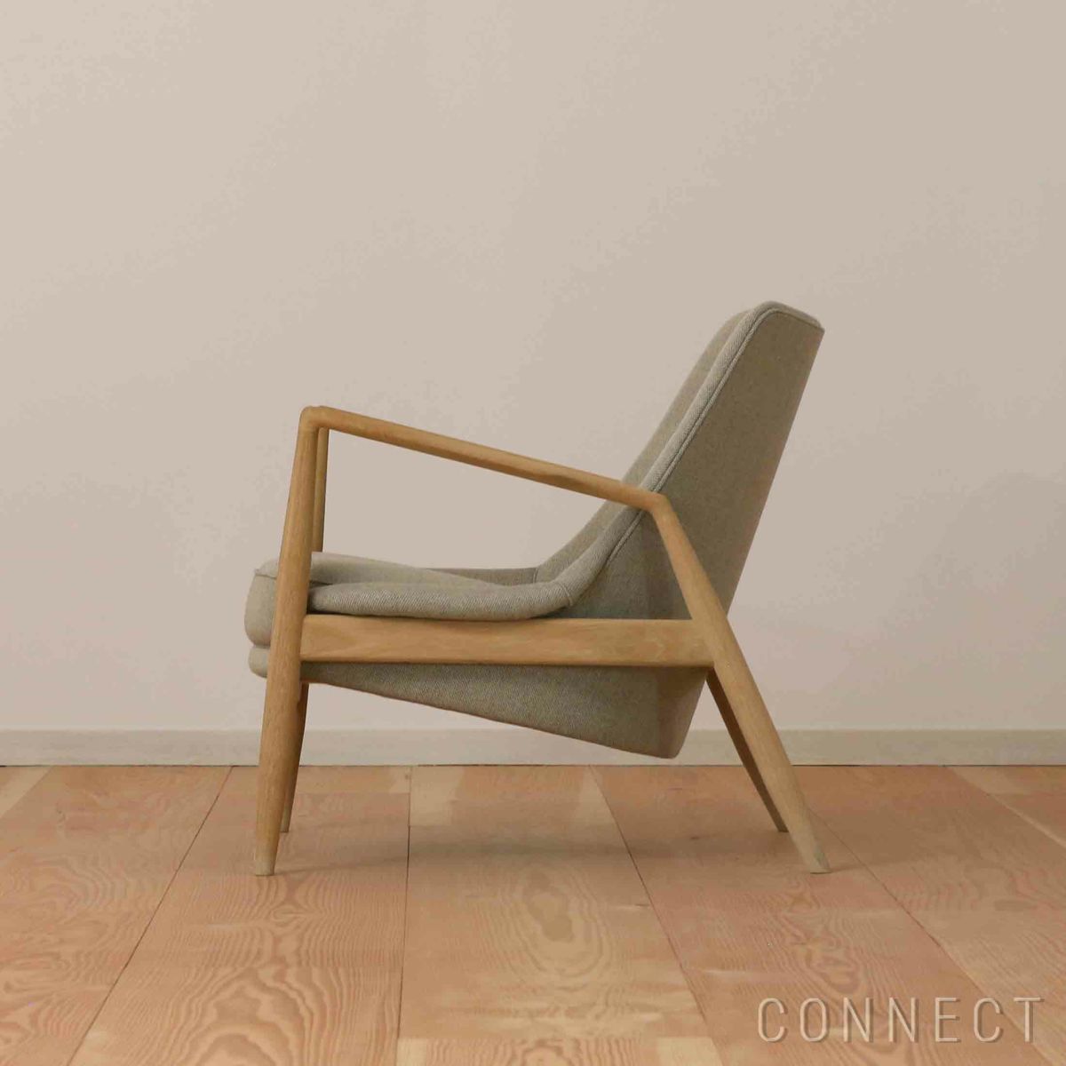 Audo Copenhagen（オドー・コペンハーゲン） / THE SEAL LOUNGE CHAIR（ザ シール ラウンジチェア） / Low Back / ナチュラルオークベース / Re-wool（リウール） 0218 ベージュ
