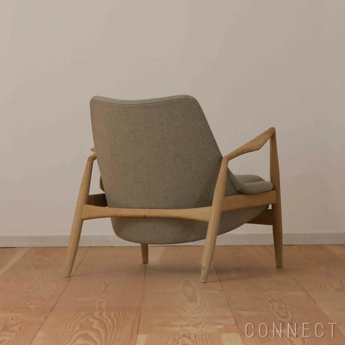 Audo Copenhagen（オドー・コペンハーゲン） / THE SEAL LOUNGE CHAIR（ザ シール ラウンジチェア） / Low Back / ナチュラルオークベース / Re-wool（リウール） 0218 ベージュ
