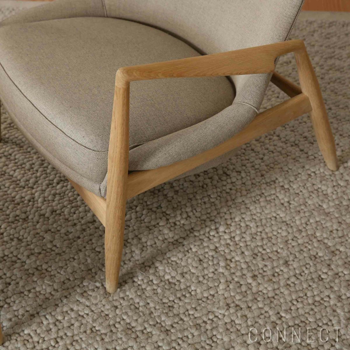 Audo Copenhagen（オドー・コペンハーゲン） / THE SEAL LOUNGE CHAIR（ザ シール ラウンジチェア） / Low Back / ナチュラルオークベース / Re-wool（リウール） 0218 ベージュ