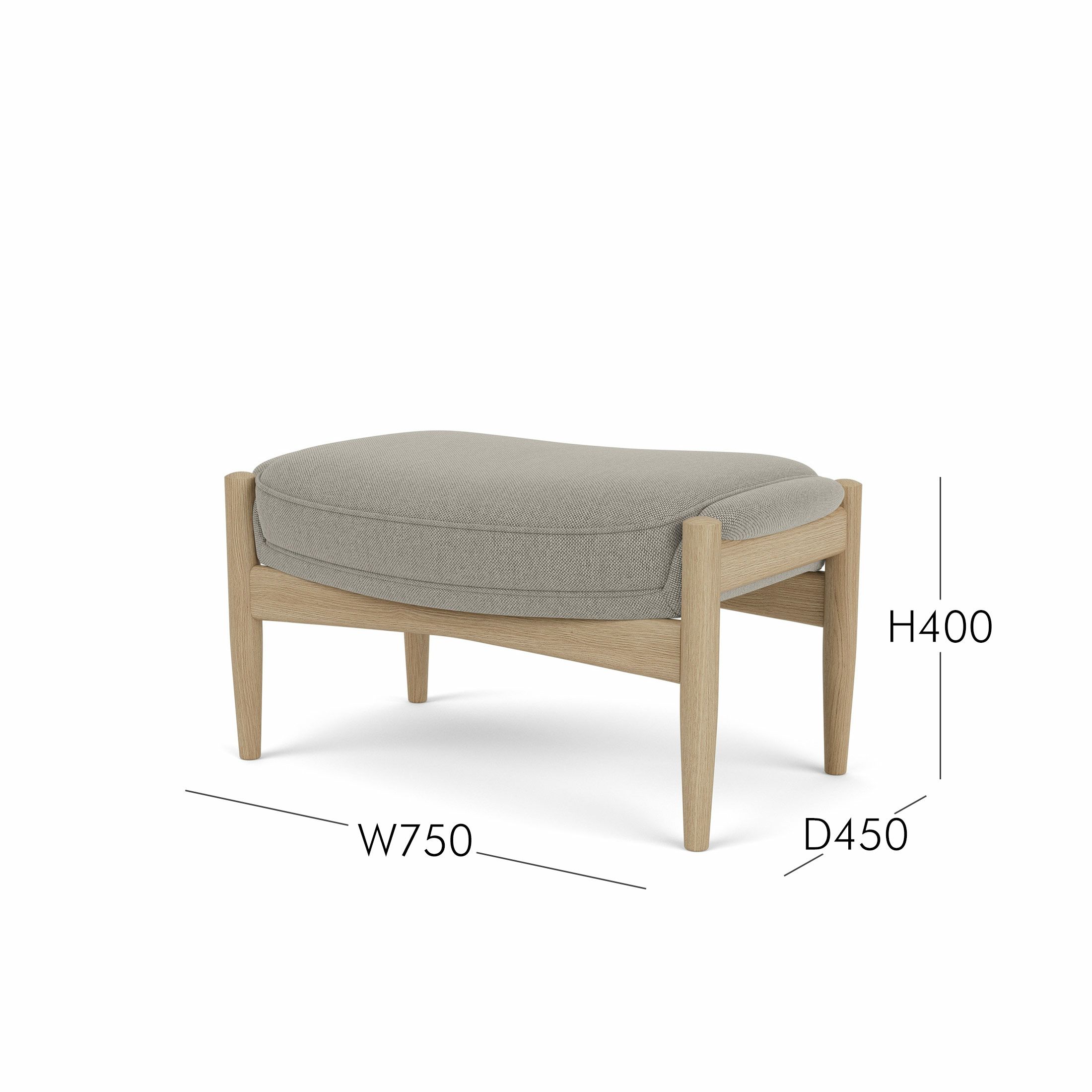 Audo Copenhagen（オドー・コペンハーゲン） / THE SEAL OTTOMAN（ザ シール オットマン） / ナチュラルオークベース / Re-wool（リウール） 0218 ベージュ