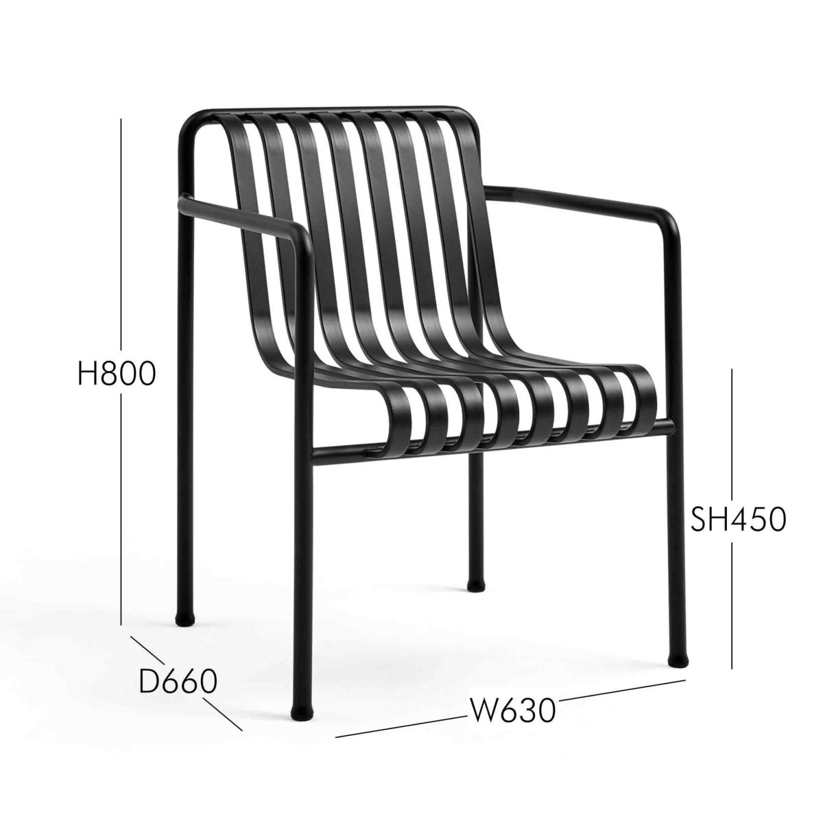 HAY（ヘイ） / PALISSADE（パリサード） / DINING ARM CHAIR（ダイニング アームチェア） / 全3色 / アウトドア