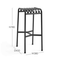 HAY（ヘイ） / PALISSADE（パリサード） / BAR STOOL  （バースツール） / 全3色 / アウトドア