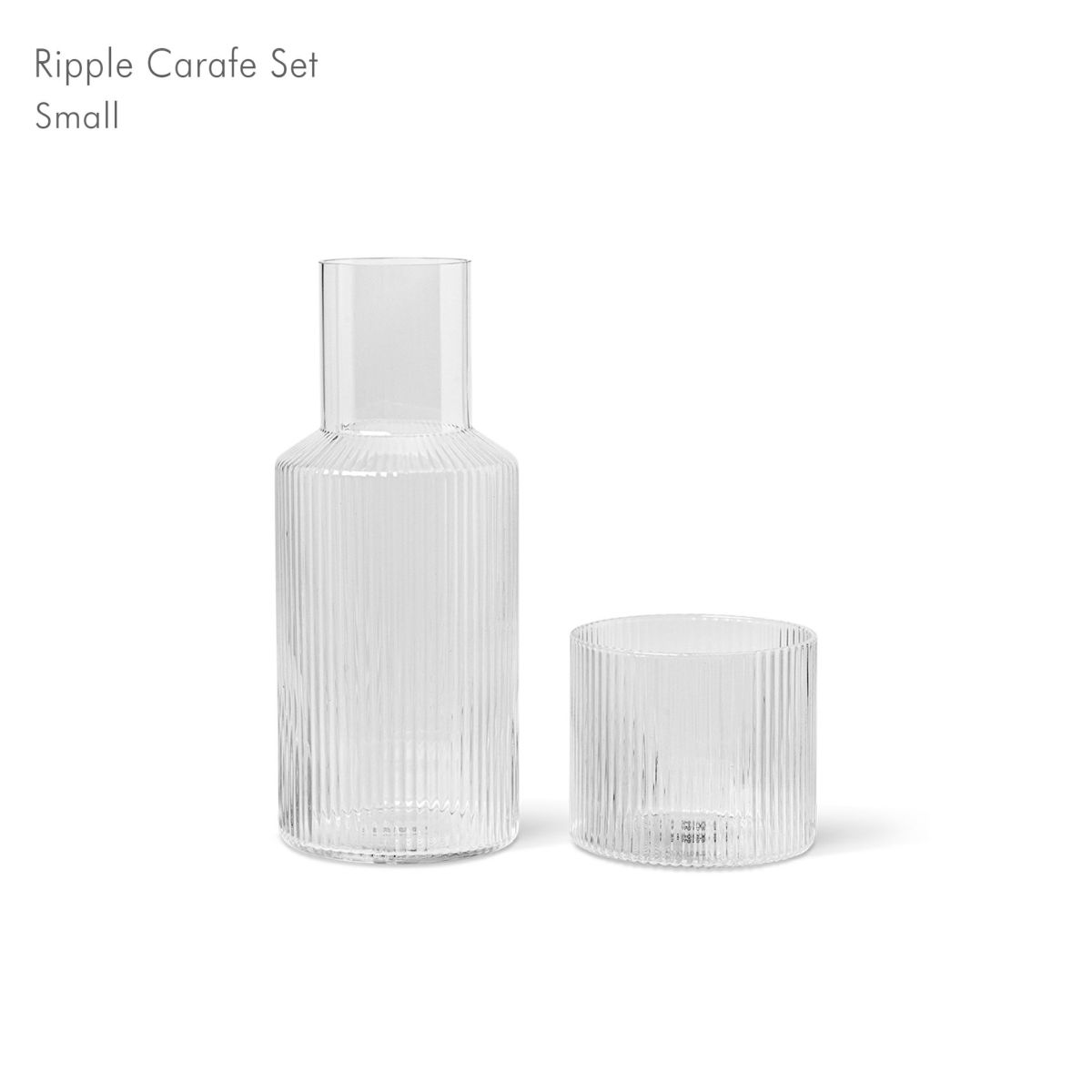 Ferm Living（ファームリビング）/ Ripple（リップル） / Carafe Set（カラフェセット） / Small / クリア
