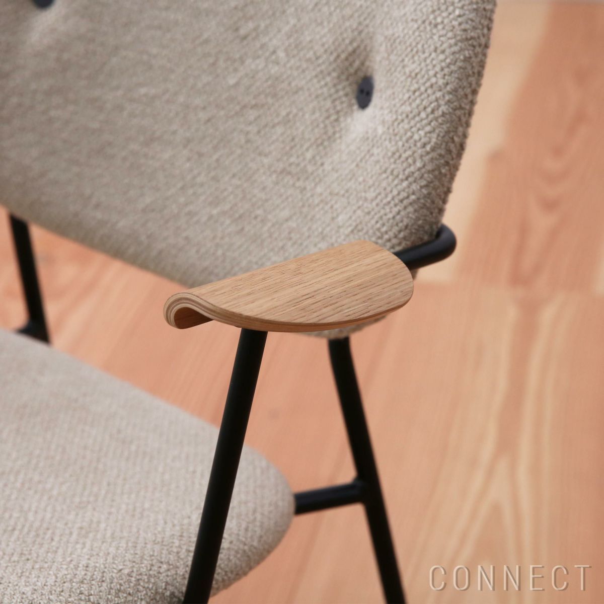 Audo Copenhagen（オドー・コペンハーゲン） / CO LOUNGE CHAIR（コ ラウンジチェア） / 布張りシート&バック / Audo Boucle（オドー ブークレ） 02 / ブラックベース
