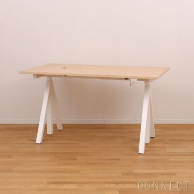 《決算キャンペーン pt5倍》【アウトレット】String Furniture（ストリング ファニチャー） / Works / 昇降式ワークデスク / W140×D78cm / アッシュ×ホワイト