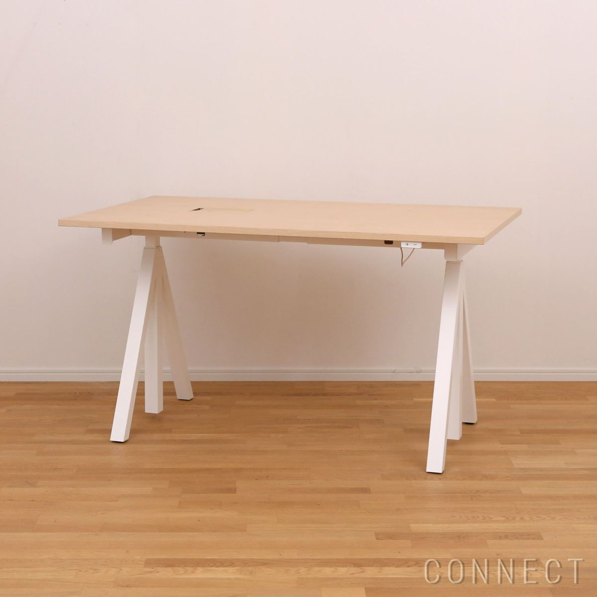 String Furniture（ストリング ファニチャー） / Works / 昇降式ワークデスク / W140×D78cm / アッシュ×ホワイト