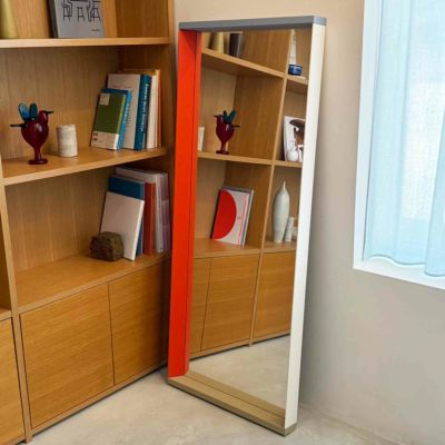 《決算キャンペーン pt5倍》【北海道内に限り送料無料】【アウトレット】Vitra（ヴィトラ） / Colour Frame Mirror（カラーフレームミラー） / large / ブルー・オレンジ / ミラー'