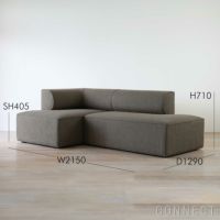 Audo Copenhagen（オドー・コペンハーゲン） / EAVE MODULAR SOFA（イーブ モジュラーソファ） 86 / 2シーター / CONFIGURATION 7 （左アーム付き） / Barnum Boucle（バーナム ブークレ）