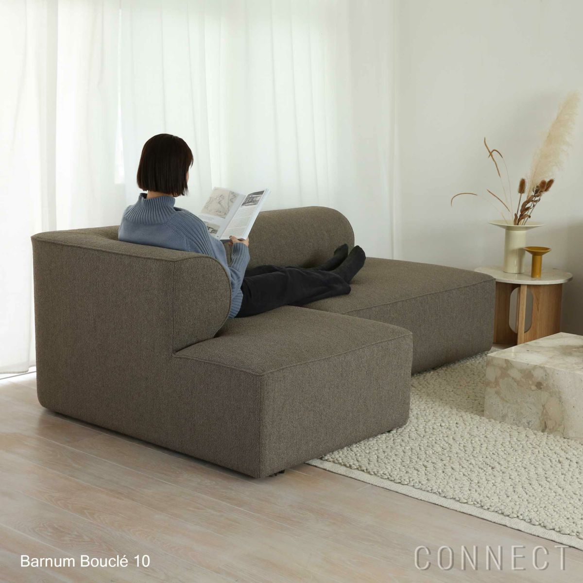 Audo Copenhagen（オドー・コペンハーゲン） / EAVE MODULAR SOFA（イーブ モジュラーソファ） 86 / 2シーター / CONFIGURATION 7 （左アーム付き） / Barnum Boucle（バーナム ブークレ）