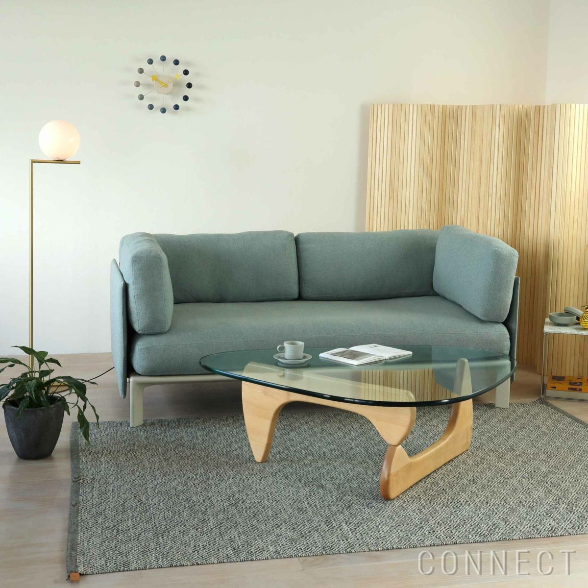 Vitra（ヴィトラ） / Anagram Sofa（アナグラムソファ）2シーター / Dumet（デュメ）28 sage steel blue / アルミベース・チョークパウダーコート仕上げ / ソファ
