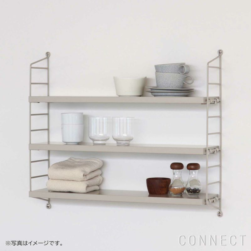 String Furniture（ストリング ファニチャー） / String Pocket（ストリング ポケット） / ベージュ×ベージュ / 石膏ボードアンカー付き / 壁面収納