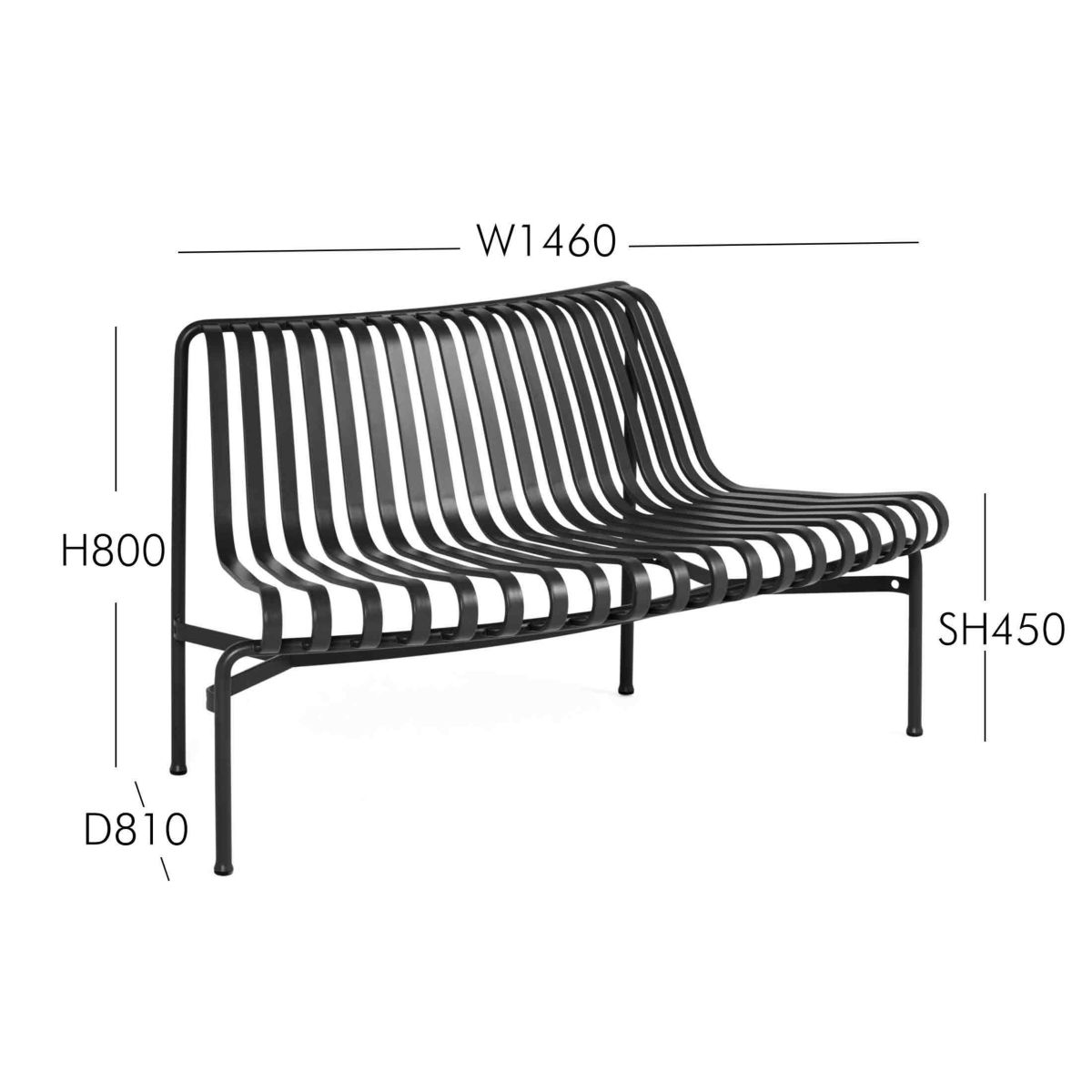 HAYアウトドアキャンペーン対象】HAY（ヘイ） / PALISSADE（パリサード） / PARK DINING BENCH OUT （パークダイニングベンチ アウト） / 全4色 / アウトドア《決算キャンペーン pt5倍》