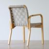 《決算キャンペーン pt5倍》【アウトレット】Artek（アルテック） / ARMCHAIR 45（アームチェア45） / バーチ材・ハニーステイン / リネンウェービングテープ / ナチュラル・ブラック / アームレスト・ラタン巻