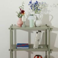 HAY（ヘイ） / Woody（ウッディ） Shelving2.0  / Column Low / スモーキーグレー / アーモンドホワイト / シェルフ