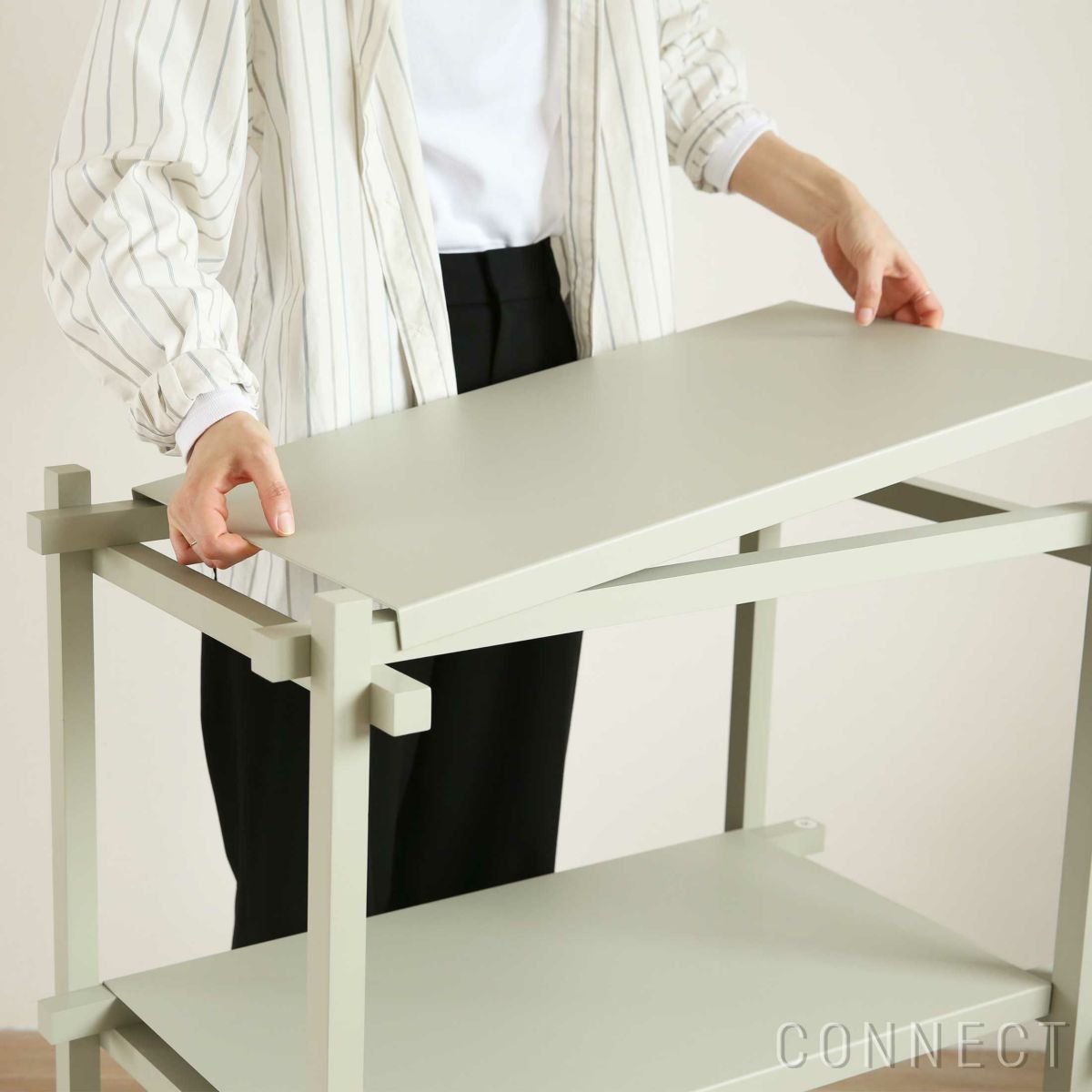 HAY（ヘイ） / Woody（ウッディ） Shelving2.0  / Column Low / スモーキーグレー / アーモンドホワイト / シェルフ