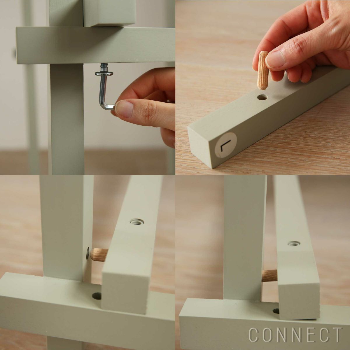 HAY（ヘイ） / Woody（ウッディ） Shelving2.0  / Column Low / スモーキーグレー / アーモンドホワイト / シェルフ