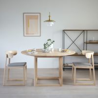 【アウトレット】MARUNI COLLECTION（マルニコレクション） / EN（エン） / ラウンドテーブル Φ125 / メープル材 / ウレタン樹脂塗装（ナチュラルクリア）