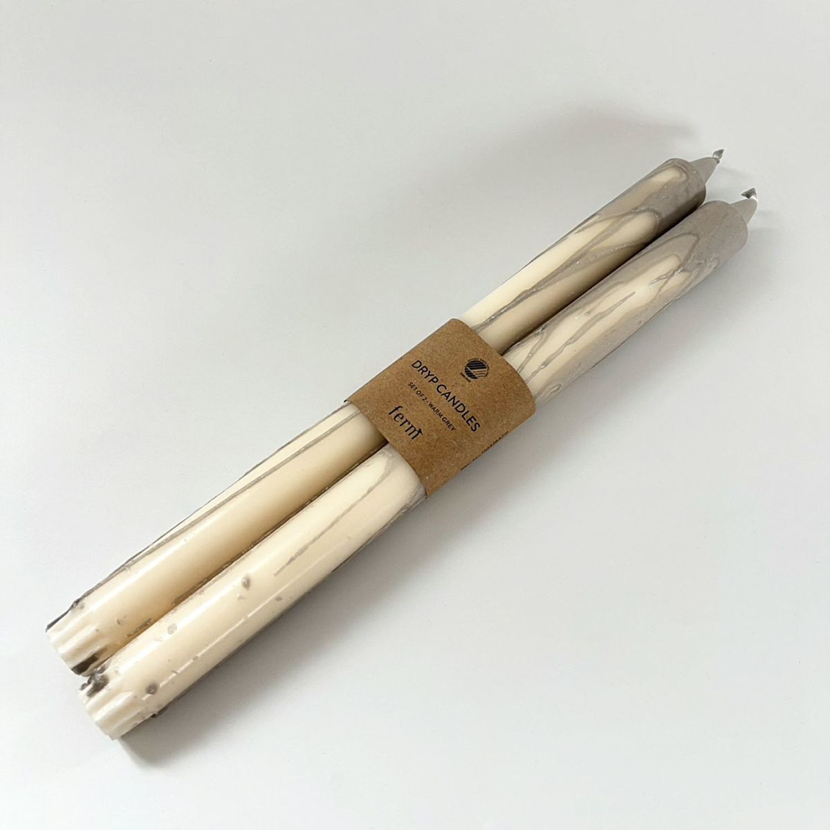 【アウトレット】Ferm Living（ファームリビング） / Dryp Candles（ドリップキャンドル） / 2個セット / ウォームグレー
