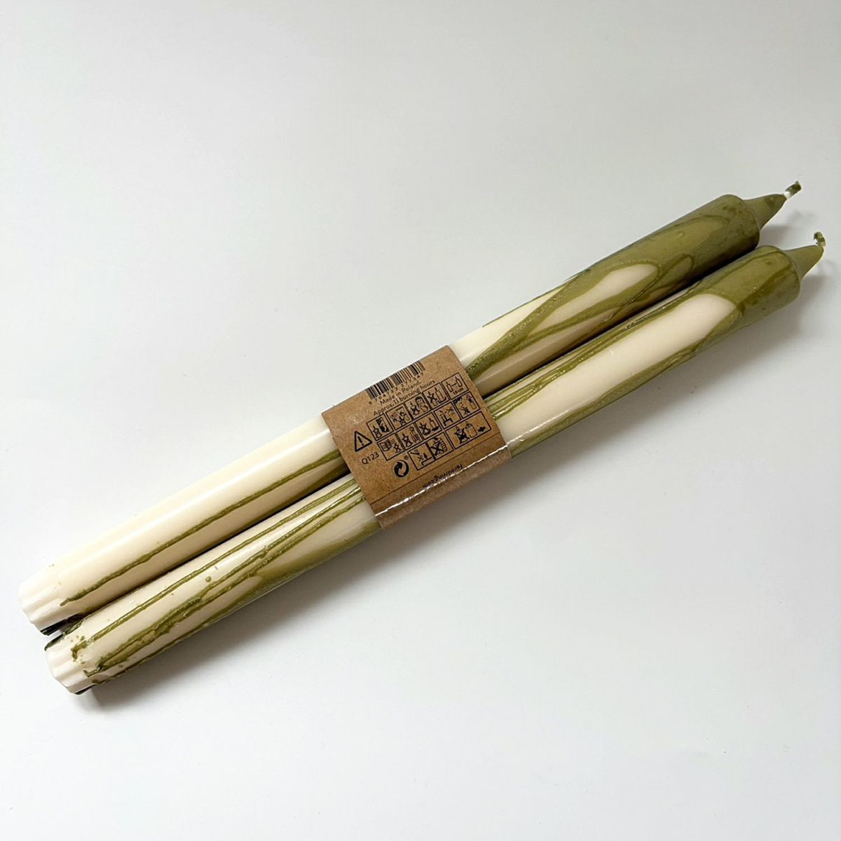 【アウトレット】Ferm Living（ファームリビング） / Dryp Candles （ドリップキャンドル） / 2個セット / オリーブグリーン