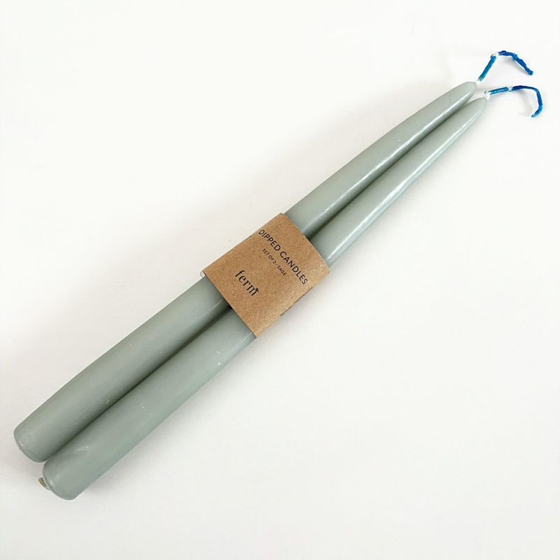 【アウトレット】Ferm Living（ファームリビング） / Dipped Candles（ディップドキャンドル） / 2個セット / セージ