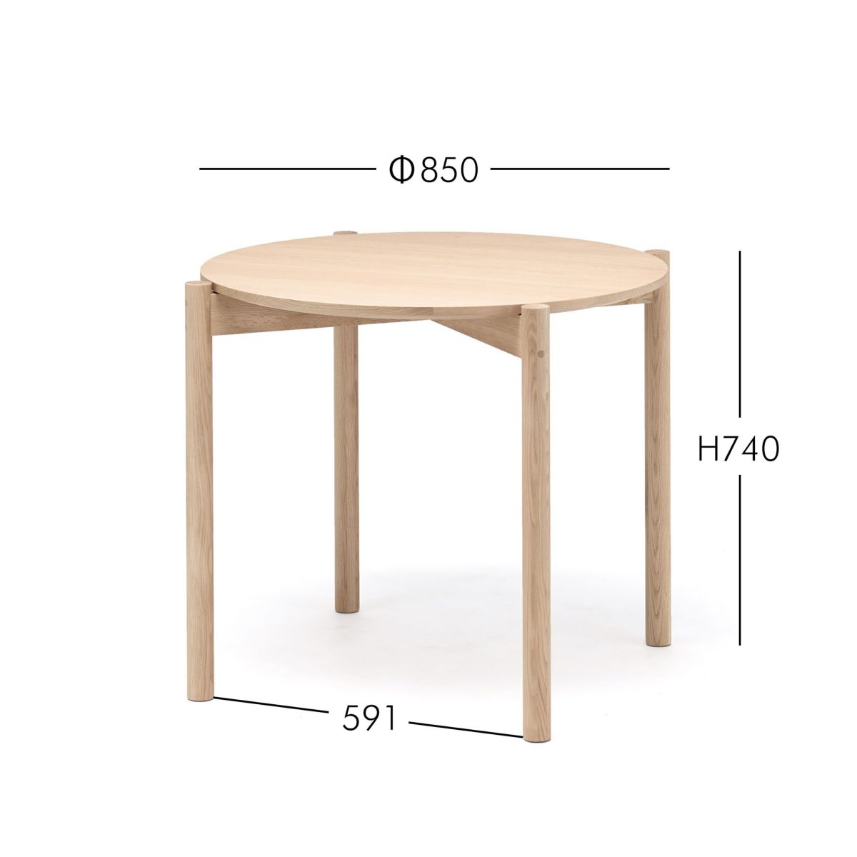 Karimoku New Standard（カリモク ニュースタンダード） / CASTOR TABLE ROUND 85（キャストールテーブル ラウンド85） / 全2色 / ダイニングテーブル
