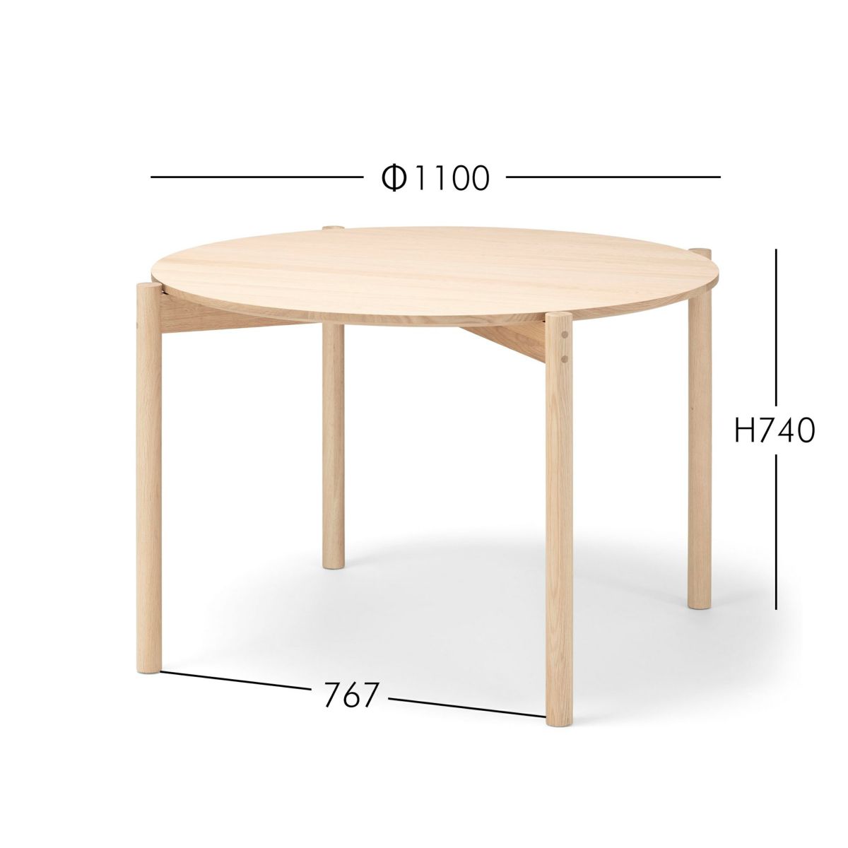 Karimoku New Standard（カリモク ニュースタンダード） / CASTOR TABLE ROUND 110（キャストールテーブル ラウンド110） / 全2色 / ダイニングテーブル