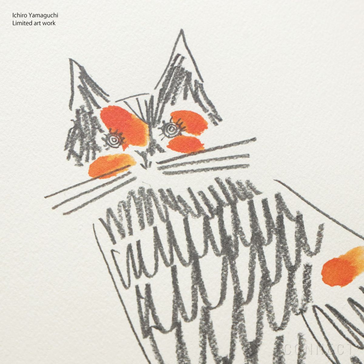 【再販】山口一郎 / Giclee（ジクレー印刷）「猫」 / Mサイズ / アートポスター