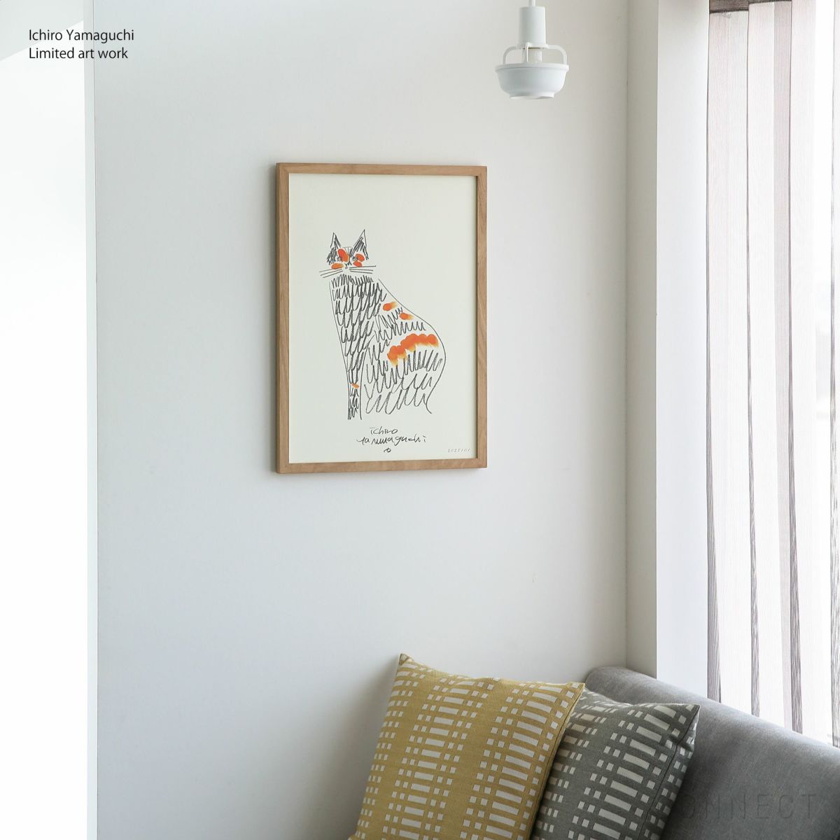 【再販】山口一郎 / Giclee（ジクレー印刷）「猫」 / Mサイズ / アートポスター