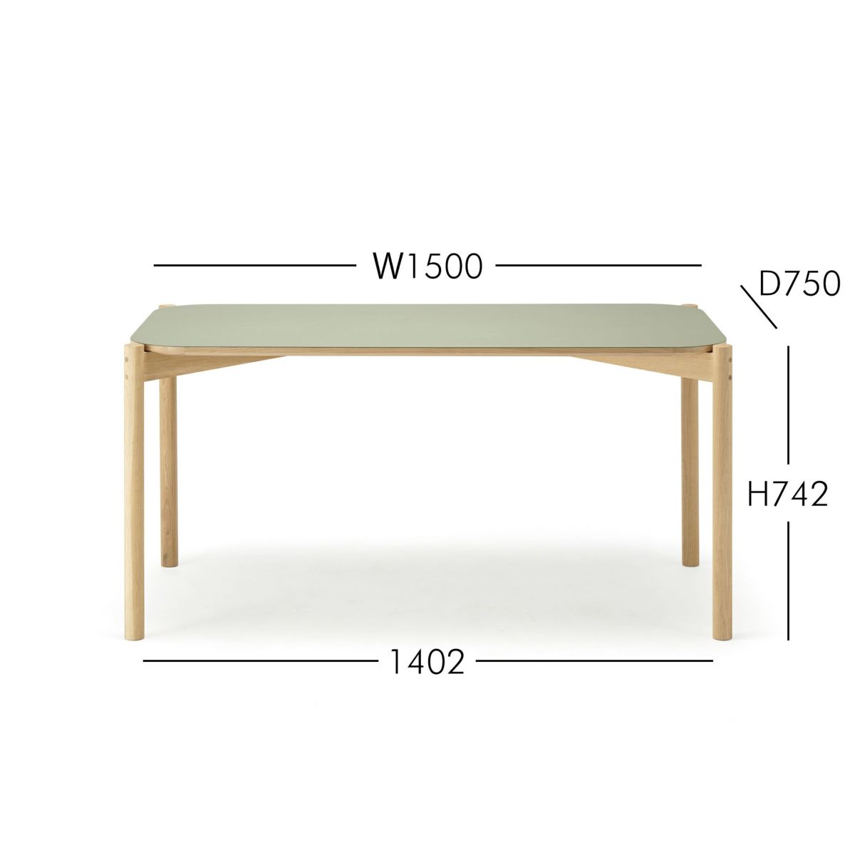 Karimoku New Standard（カリモク ニュースタンダード） / CASTOR TABLE LINOLEUM 150（キャストールテーブルリノリウム 150）