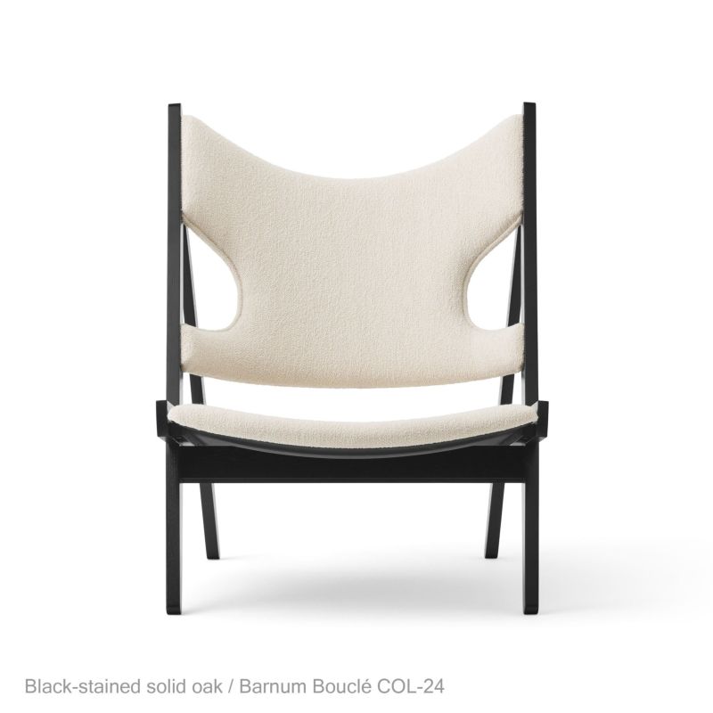 Audo Copenhagen（オドー・コペンハーゲン） / KNITTING LOUNGE CHAIR（ニッティング ラウンジチェア） / Black stained solid oak / Barnum Boucle（バーナム ブークレ） COL-24 オフホワイト